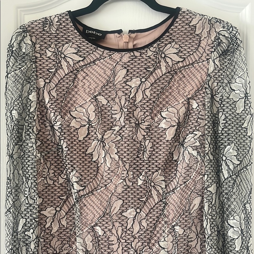 EUC Bebe Lace Floral Dress